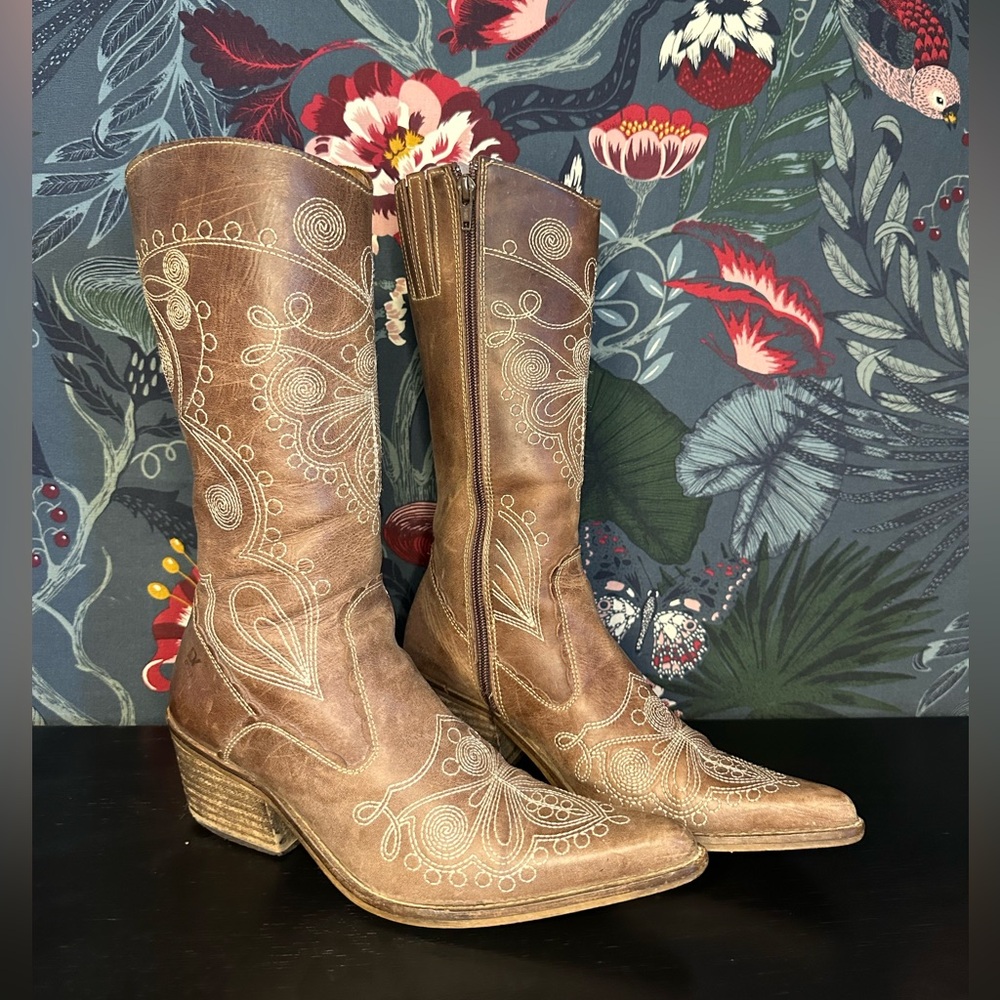 Vintage destroy boots cowboy